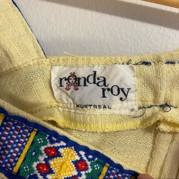 Boho Pale Yellow Sun Dress with Embroidery - Picture 5 of 9